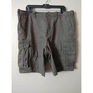 Eddie Bauer Outdoor Outfitter Khaki Heavy Cargo Shorts Lots of Pockets Size 38